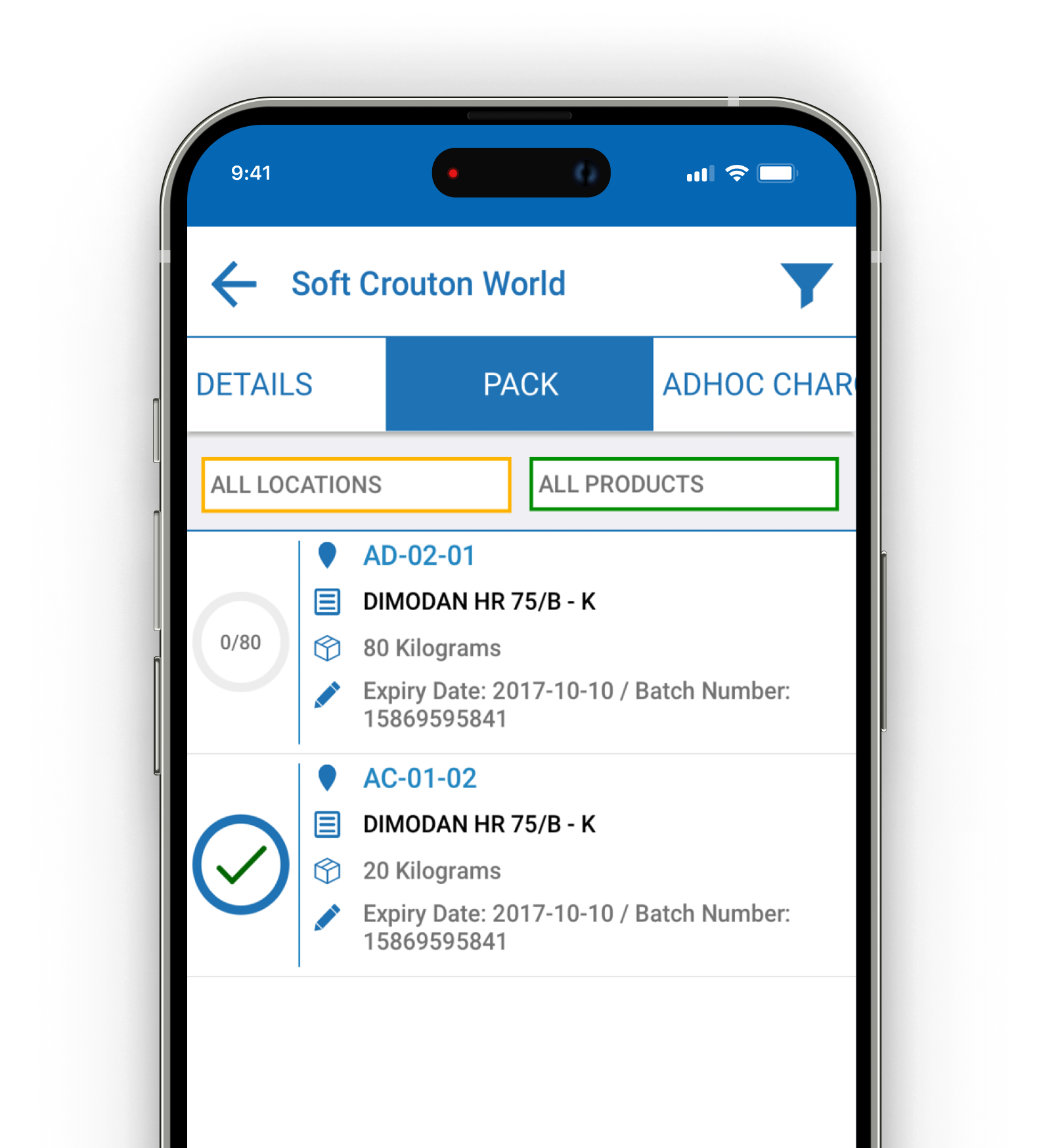 Mobile barcode scanning warehouse operations