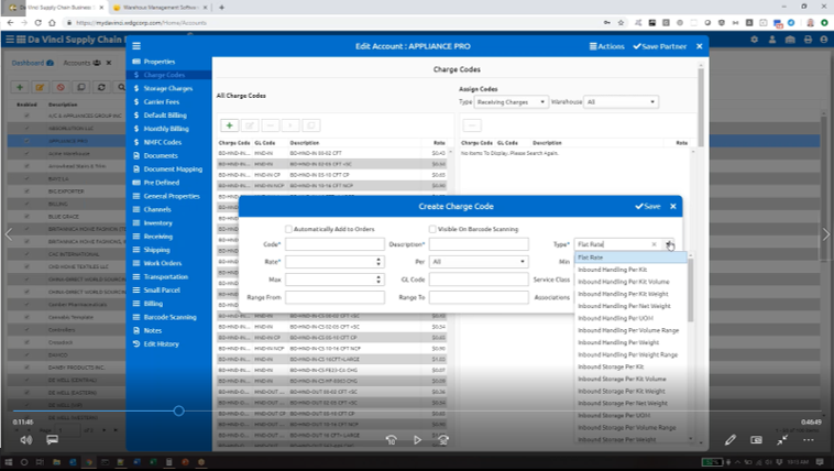 Da Vinci Unified WMS Dashboard Interface