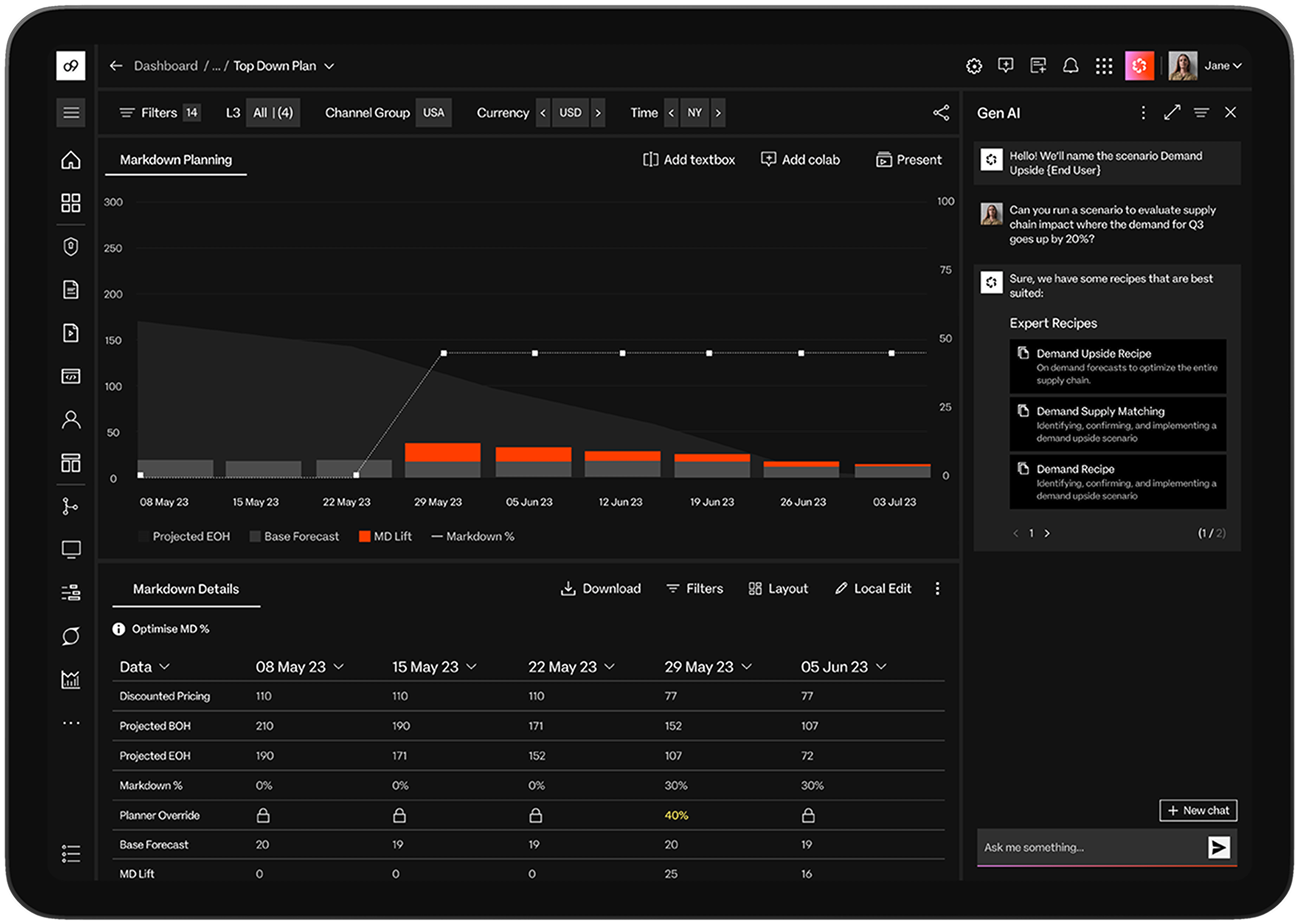 o9 Solutions digital twin platform interface
